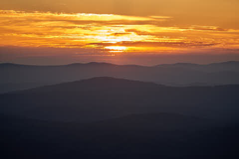 Gemeinde Neuschönau Landkreis Freyung-Grafenau Lusen Sonnenuntergang Landschaft (Dirschl Johann) Deutschland FRG